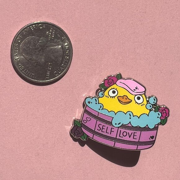 Spirited Away Duckie Self Care Enamel Pin - Picture 3 of 4